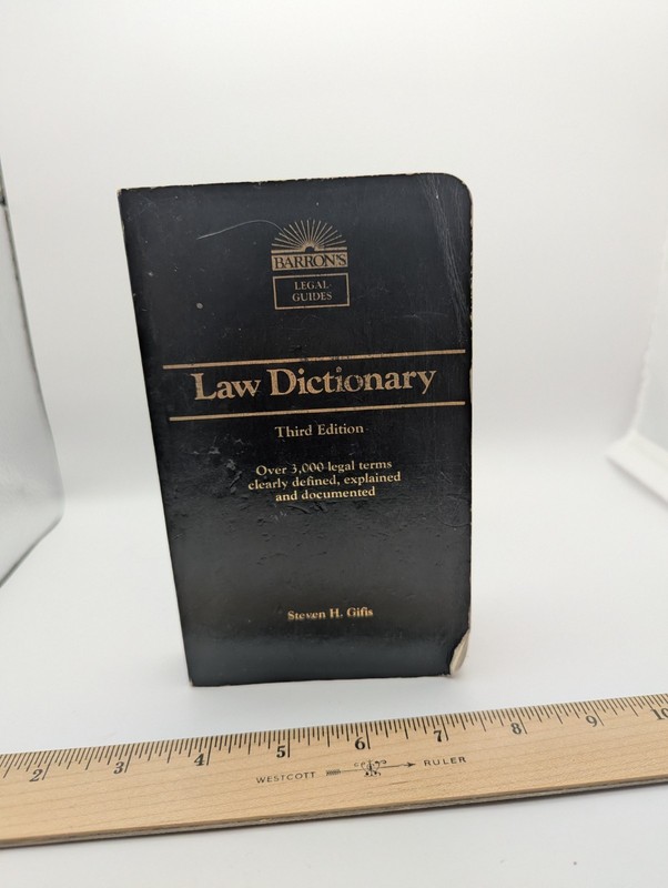 Law Dictionary (Barron’s Legal Guides) by Steven Gifis