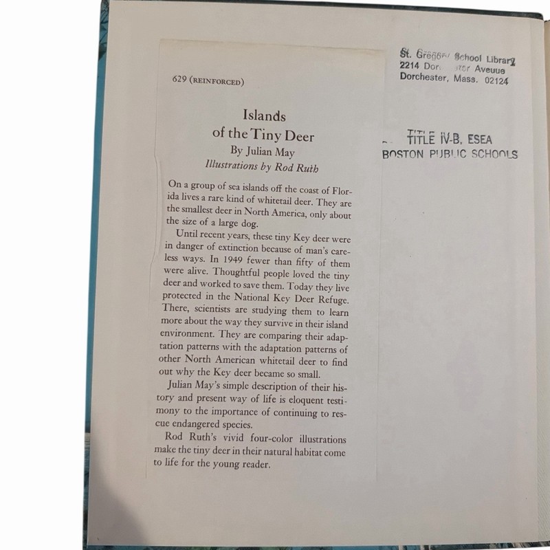 Vintage 1973 Islands of the Tiny Deer Julian May Rod Ruth Hardcover Ex Library gallery