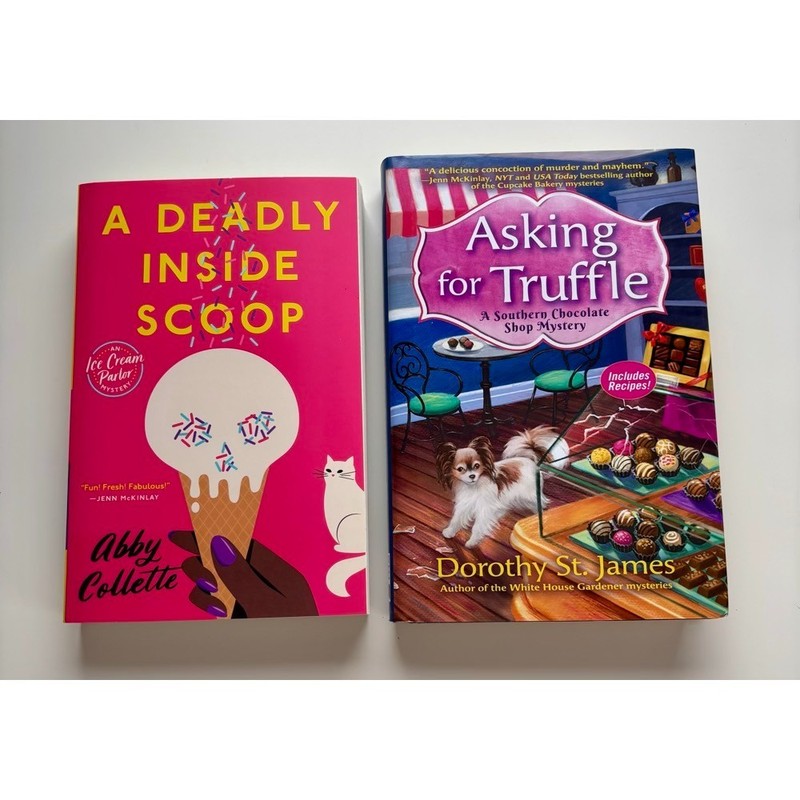Cozy Mystery Book Lot Signed Dorothy St. James Abby Collette HC TP Cat Dog