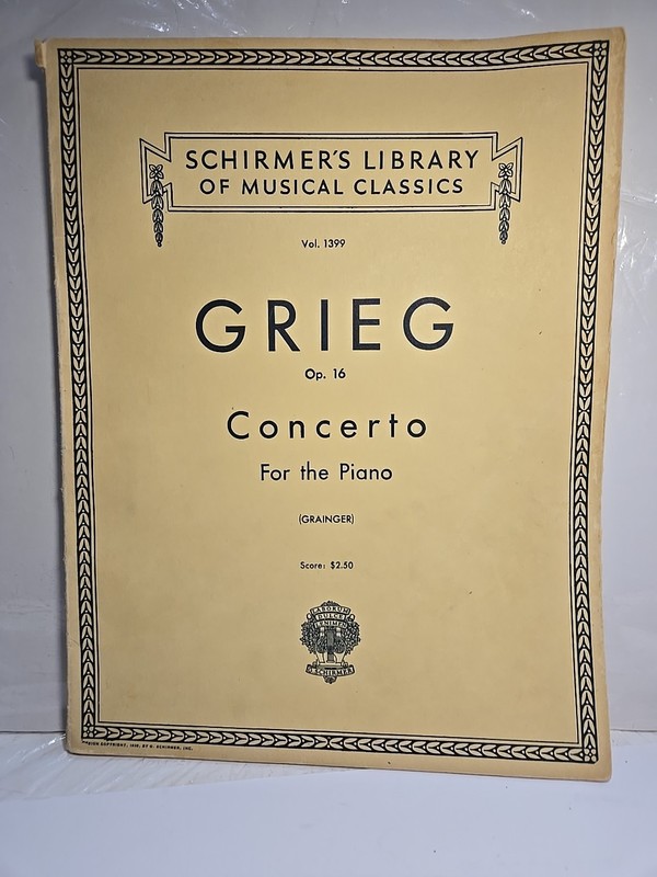 Edvard Grieg Concerto Op. 16: With Orchestra Accompaniment & 2nd Piano