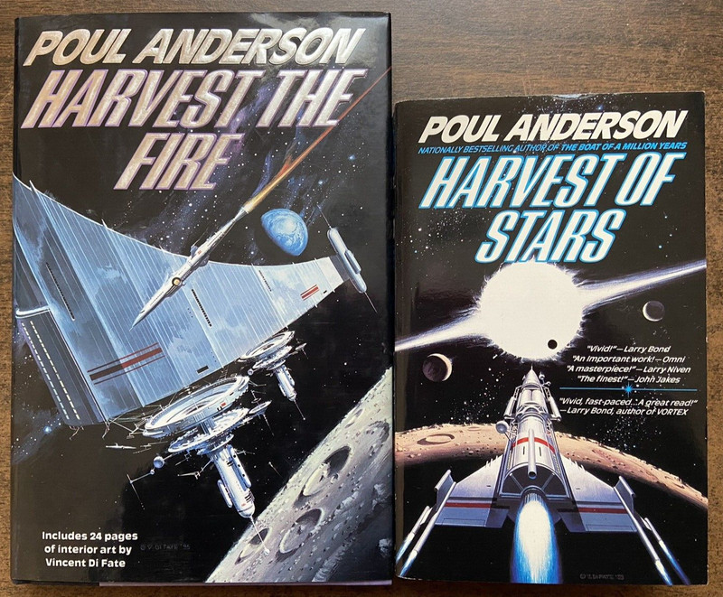 Harvest the Fire by Poul Anderson (1995, HB) + Harvest of Stars, Fleet of Stars+