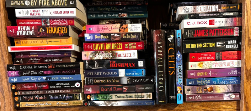LOT OF 10 PAPERBACKS ROMANCE SUSPENSE THRILLER ACTION PARANORMAL NICE ASSORTMENT gallery