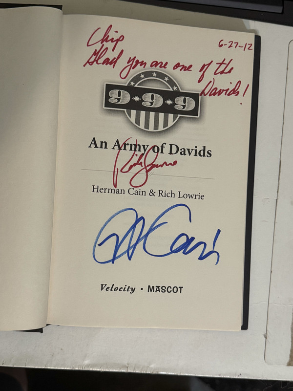 An Army of Davids by Herman Cain: Rich Lowrie; Signed Copy 1st Edition 1st Prin gallery