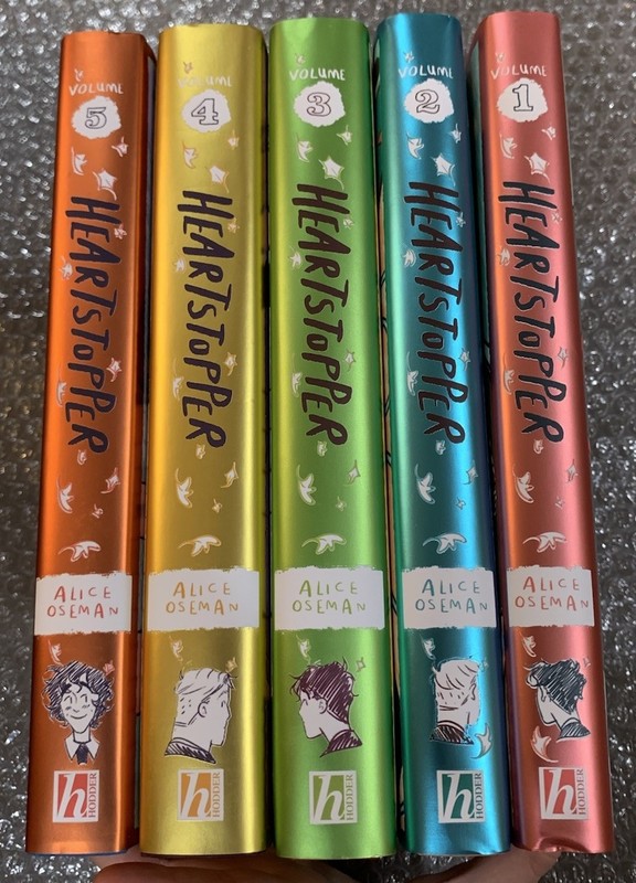 FairyLoot Heartstopper Graphic Novels Volumes 1-5 Set by Alice Oseman 3-5 Signed