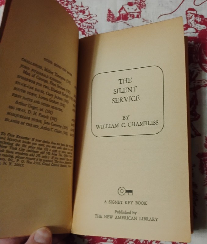 1959 The Silent Service William C. Chambliss 1st Printing WWII Submarine Signet gallery