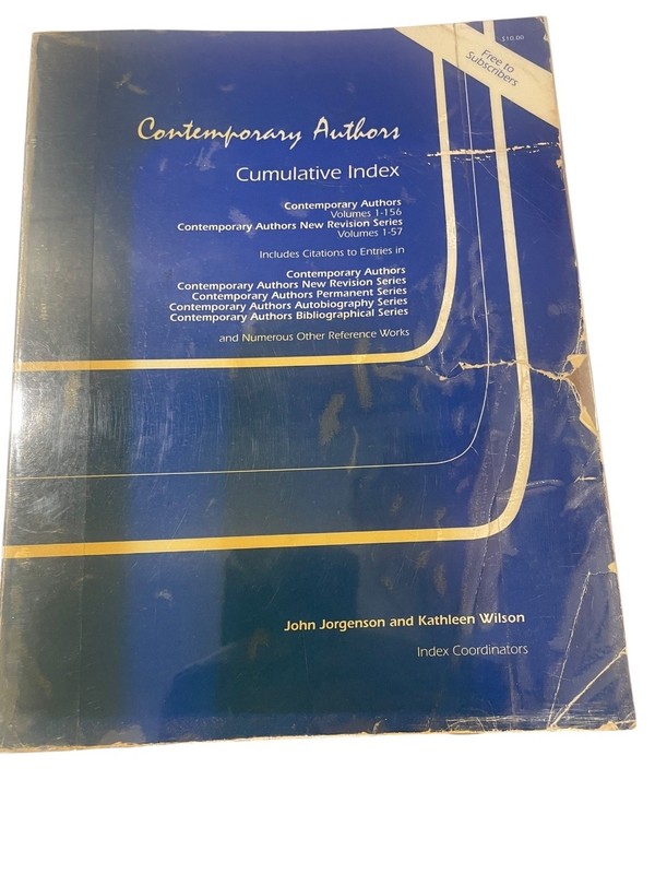 Contemporary Authors Volume 127 John Jorgenson Kathleen Wilson 1997 Reference