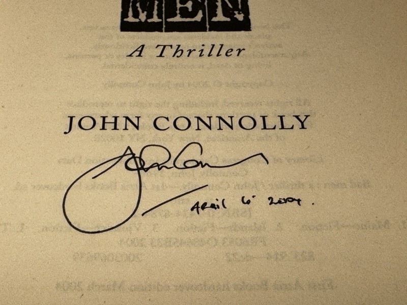 JOHN CONNOLLY signed & dated BAD MEN 2004 HC DJ 1st Edition Mylar EX+ gallery