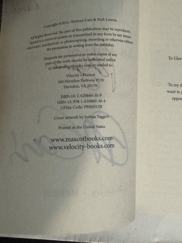 An Army of Davids by Herman Cain: Rich Lowrie; Signed Copy 1st Edition 1st Prin gallery