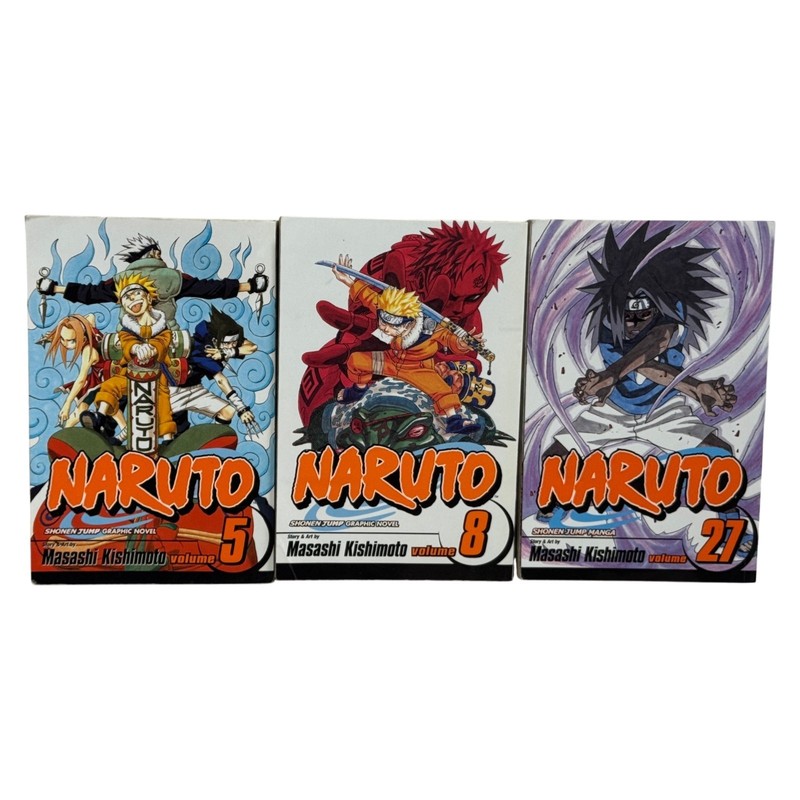 Naruto Manga Lot Vol 5 8 27 Shonen Jump Masashi Kishimoto English Set