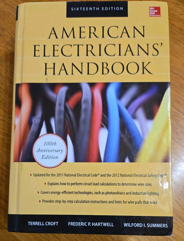 American Electricians’ Handbook 16th Ed 100th Anniversary Croft Hartwell Summers